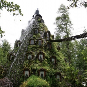 神奇的魔法木制酒店，童话森林里的城堡